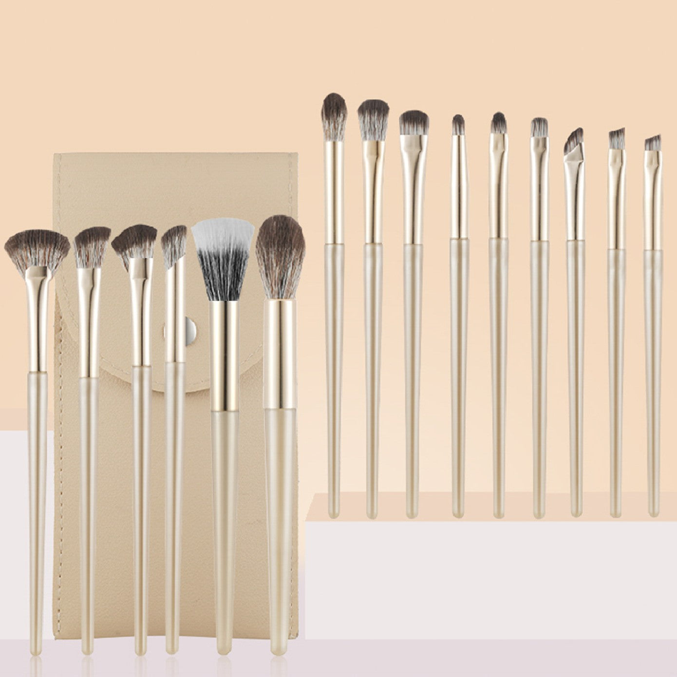 Source Manufacturer Makeup Brush Cangzhou 15 Pieces Gilt Eye Brush Blade Eyebrow Brush