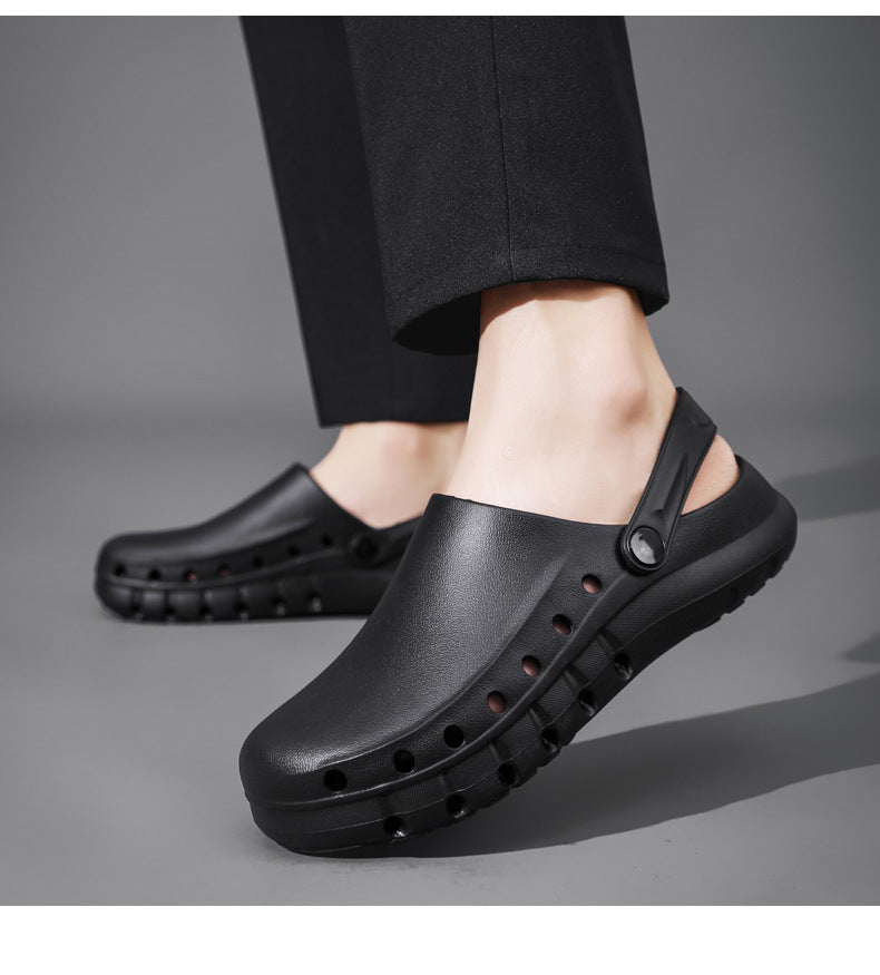 Wholesale Chef Shoes, Non-Slip Kitchen Shoes, Work Shoes, Oil-Proof, Waterproof, Wear-Resistant Safety Shoes, Protective Shoes, Toe-Toe Labor Protection Shoes