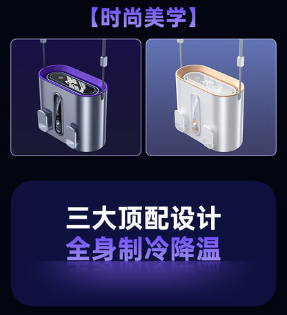 Cross-border new waist fan outdoor site lighting large capacity neck fan portable waist fan
