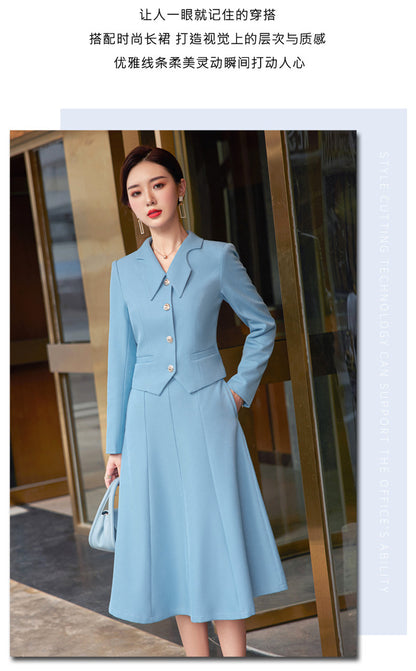 French style black dress Women's Spring and Autumn New retro high-grade elegant socialite high-end suit two-piece suit