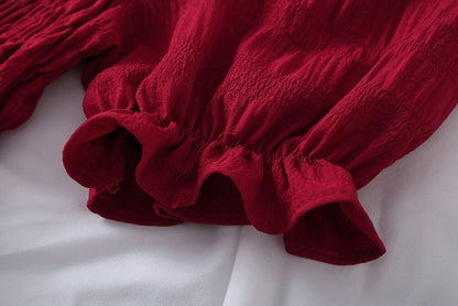 New Design Niche Skirt, Feminine, Slim Waist, French Mid-length, Western Style Short-sleeved Dress