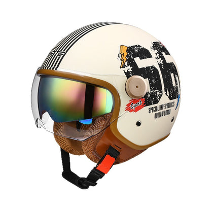 3c certified motorcycle helmet electric car helmet Harley universal battery car Four Seasons universal personality half helmet