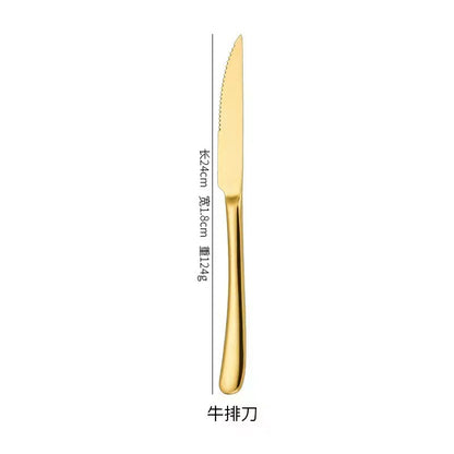 3 04 months light steak knife fork spoon thickened stainless steel tableware western food knife fork spoon dessert spoon upscale hotel restaurant