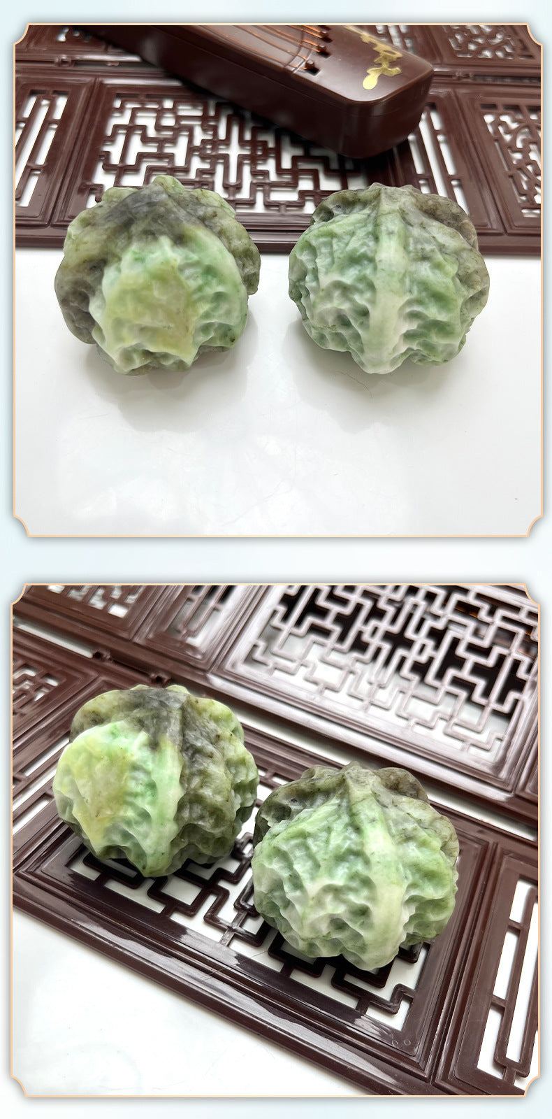Nanyang Jade Dushan Jade Walnut Wen Play Fitness Ball Hand Handpiece Men's Hand-carved Pair of Natural Mono Jade