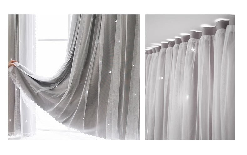 Source manufacturers non-perforated installation curtains hook and loop curtains cross-border foreign trade shading curtains self-adhesive finished products wholesale