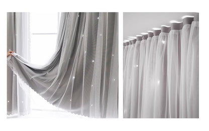 Source manufacturers non-perforated installation curtains hook and loop curtains cross-border foreign trade shading curtains self-adhesive finished products wholesale