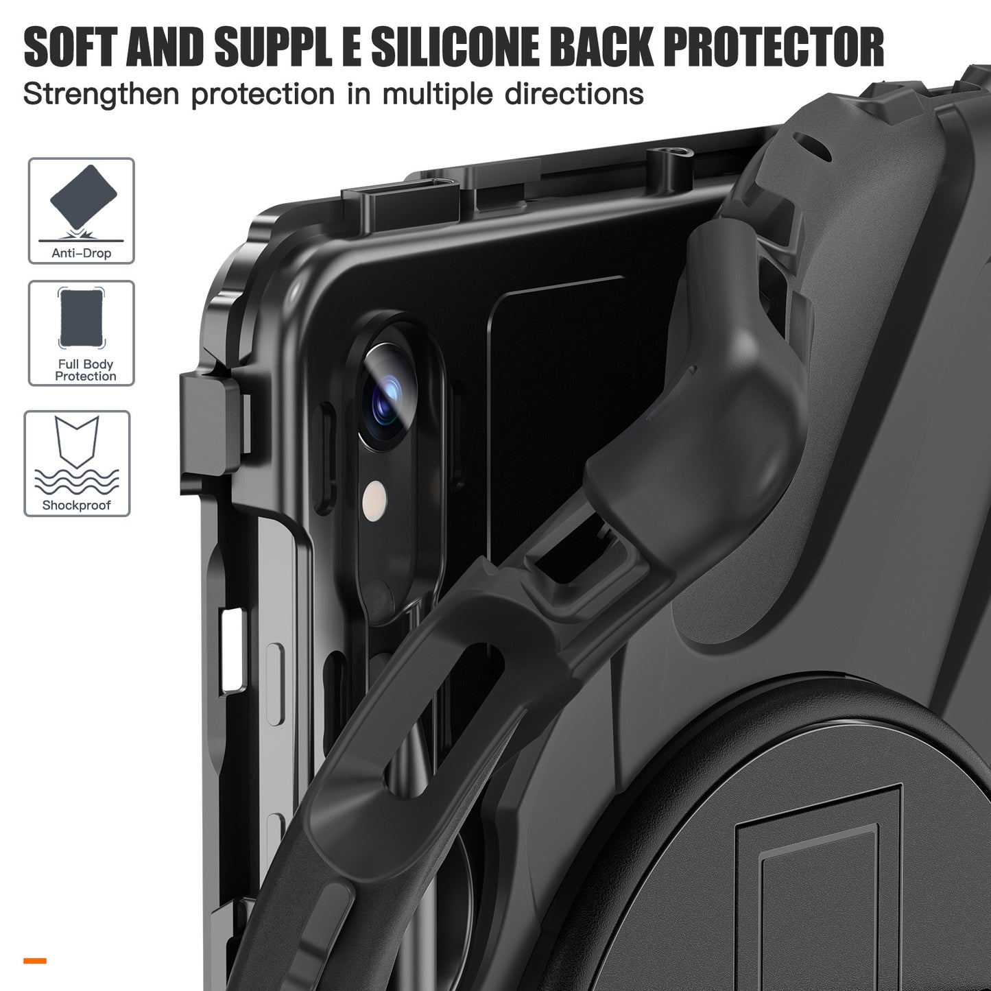 Applicable to Samsung Tab S9 FE/A9PLUS pirate king drop-resistant strap bracket protective cover