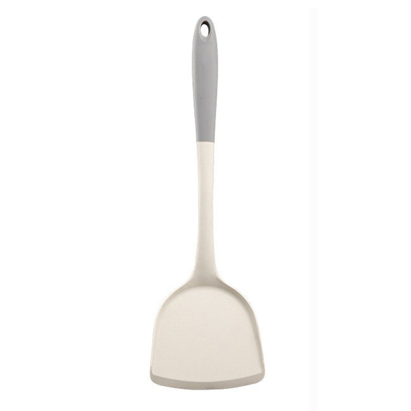 Wholesale gray two-color silicone spatula spoon household high temperature resistant non-stick pan cooking spatula soup spoon fishing fence kitchen suit