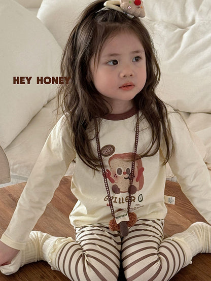 Spot Large and Small Roll Heyhoney24 Lycra Cotton Boys and Girls Autumn Clothes Intimates Printed Home Clothes Pajamas Two-Piece Set