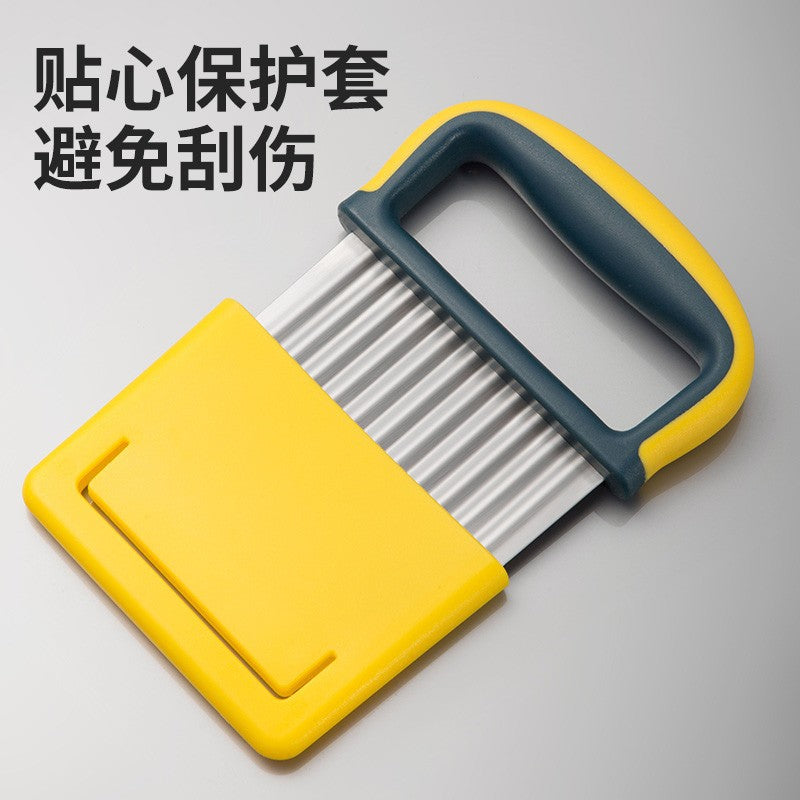 Potato Knife, Serrated Knife for Cutting Potatoes, Wavy Knife for Fancy Cutting, Decorative Knife for Home Use, Corrugated Slicer, Multi-Functional