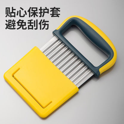 Potato Knife, Serrated Knife for Cutting Potatoes, Wavy Knife for Fancy Cutting, Decorative Knife for Home Use, Corrugated Slicer, Multi-Functional