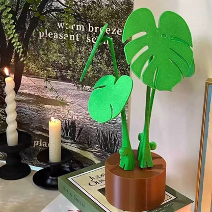 Monstera coaster plant Bamboo Coaster Plant with Magnet 3D Printing Cross-border Explosions