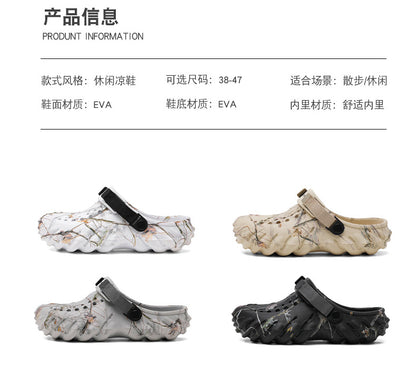 One Shoe, Two Wear, Fashionable Large Size Cross-Border Clogs, Men's Outer Wear, Casual Toe-Toe Slippers, Outdoor Trendy Men's Beach Shoes