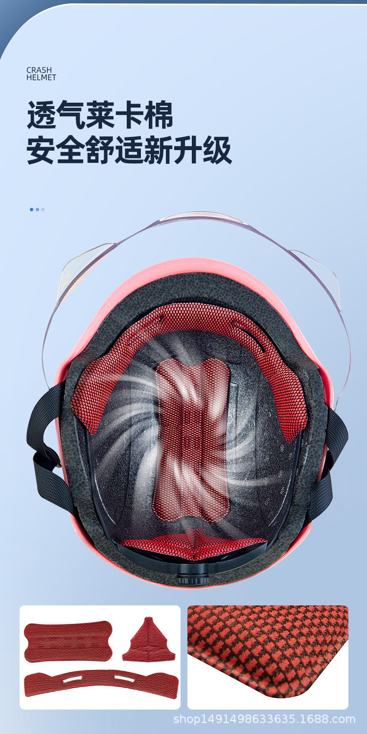 Summer helmet electric car 3C certification Four Seasons Universal half helmet female safety helmet battery motorcycle helmet
