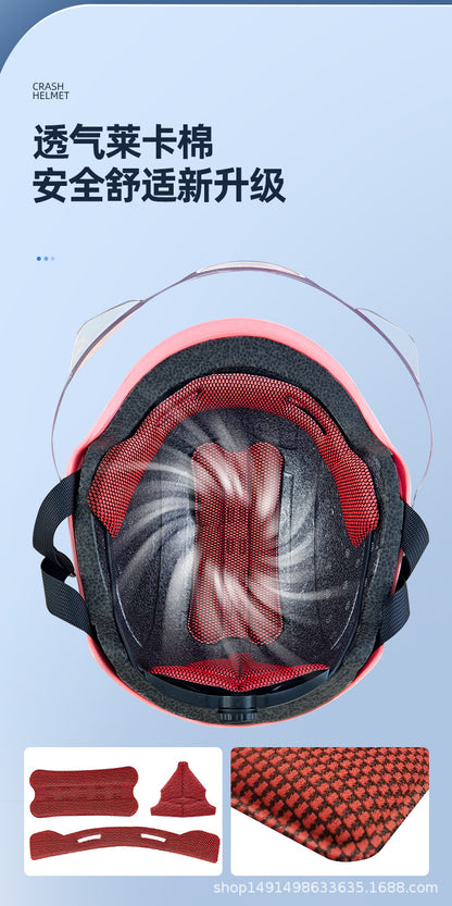 Summer helmet electric car 3C certification Four Seasons Universal half helmet female safety helmet battery motorcycle helmet