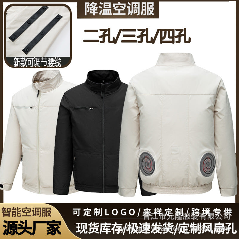 Cross-Border Summer Cooling Air-Conditioning Clothing with Fan Refrigeration Workwear Outdoor Heatstroke Prevention Fan Clothing Men's Labor Protection Clothing Work Clothes