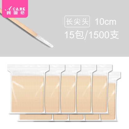 Free Shipping/Cotton Swabs/Tattoo Embroidery A1P20 - Pointed Single/Double-Ended Cotton Sticks for Makeup Removal, Wooden Sticks for Teeth