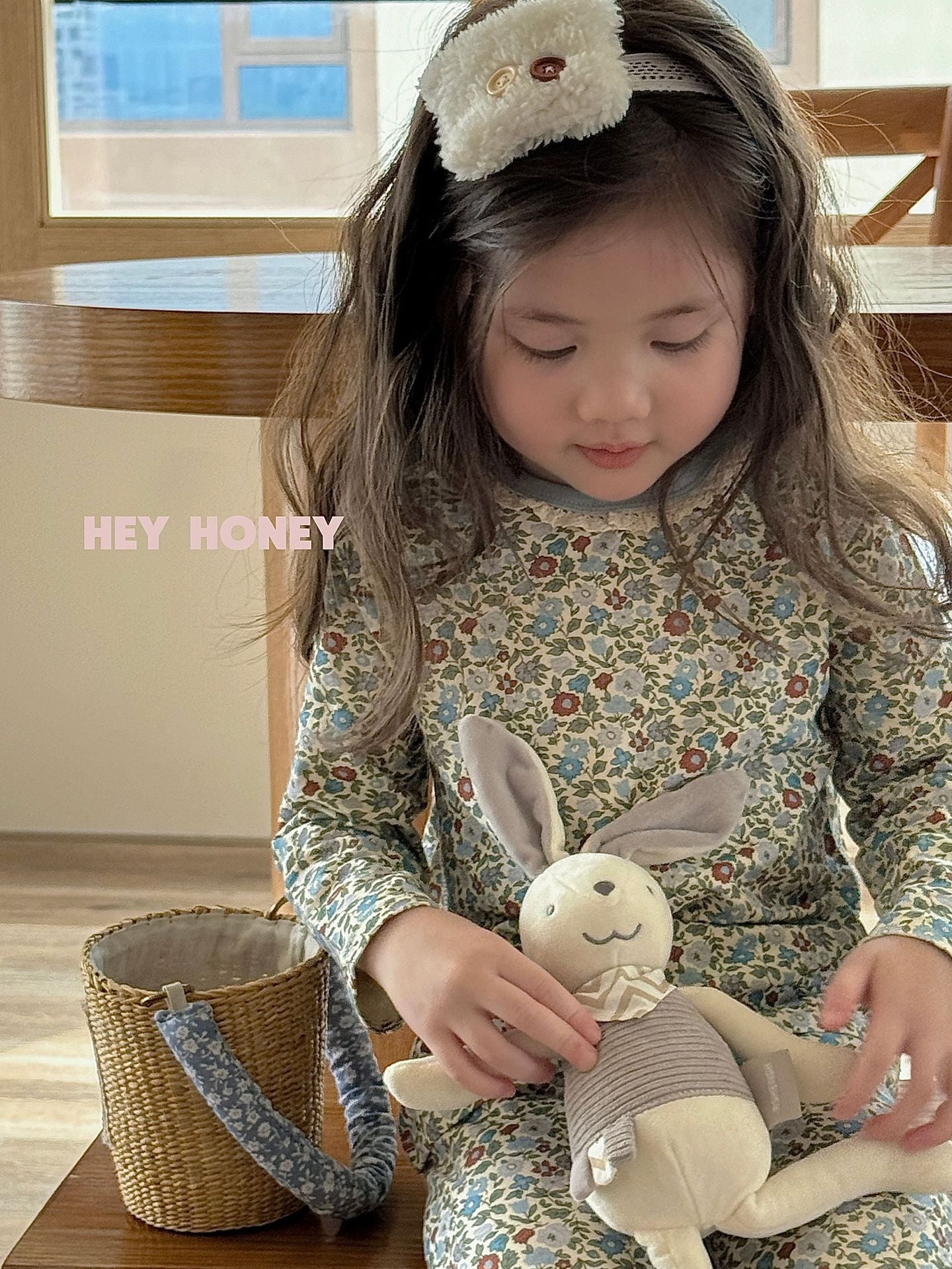 Spot Large and Small Roll Heyhoney24 Lycra Cotton Boys and Girls Autumn Clothes Intimates Printed Home Clothes Pajamas Two-Piece Set