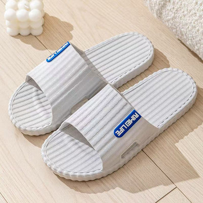 Bathroom Slippers Comfortable Flat Heel Slippers Four Seasons Universal Outdoor Personality Simple Comfortable PVC Slippers Wholesale