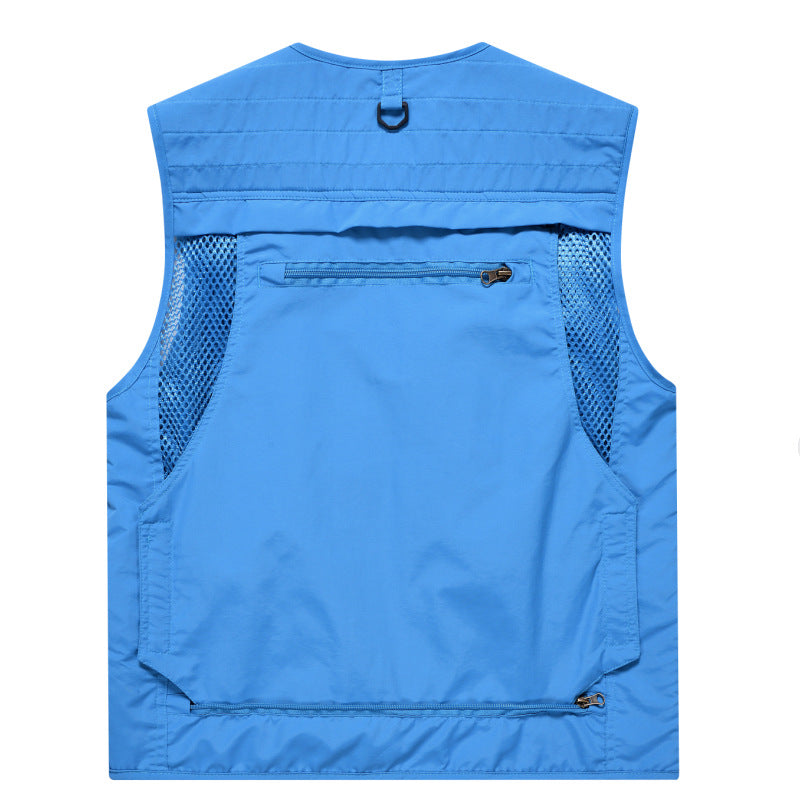Four Seasons Photography Tooling Multi-Pocket Quick-Dry Vest Safety Waistcoat Logo Printing Men's and Women's Wear