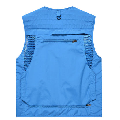 Four Seasons Photography Tooling Multi-Pocket Quick-Dry Vest Safety Waistcoat Logo Printing Men's and Women's Wear