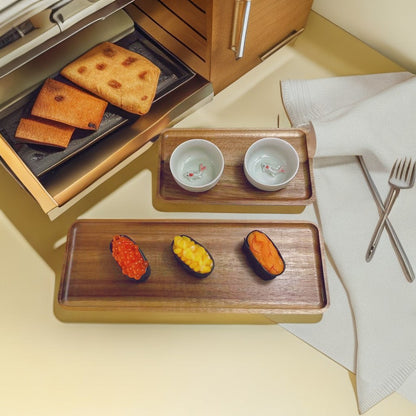 Acacia Wooden Tray Western Food Hotel Tray Tea Tray Fruit Plate Nut Plate Food Bread Tray Rectangular