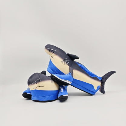 Funny Ai Shanhaijing Doll Shark Wooden Stick Man Doll Creative Cross-Border Spoof Plush Slippers