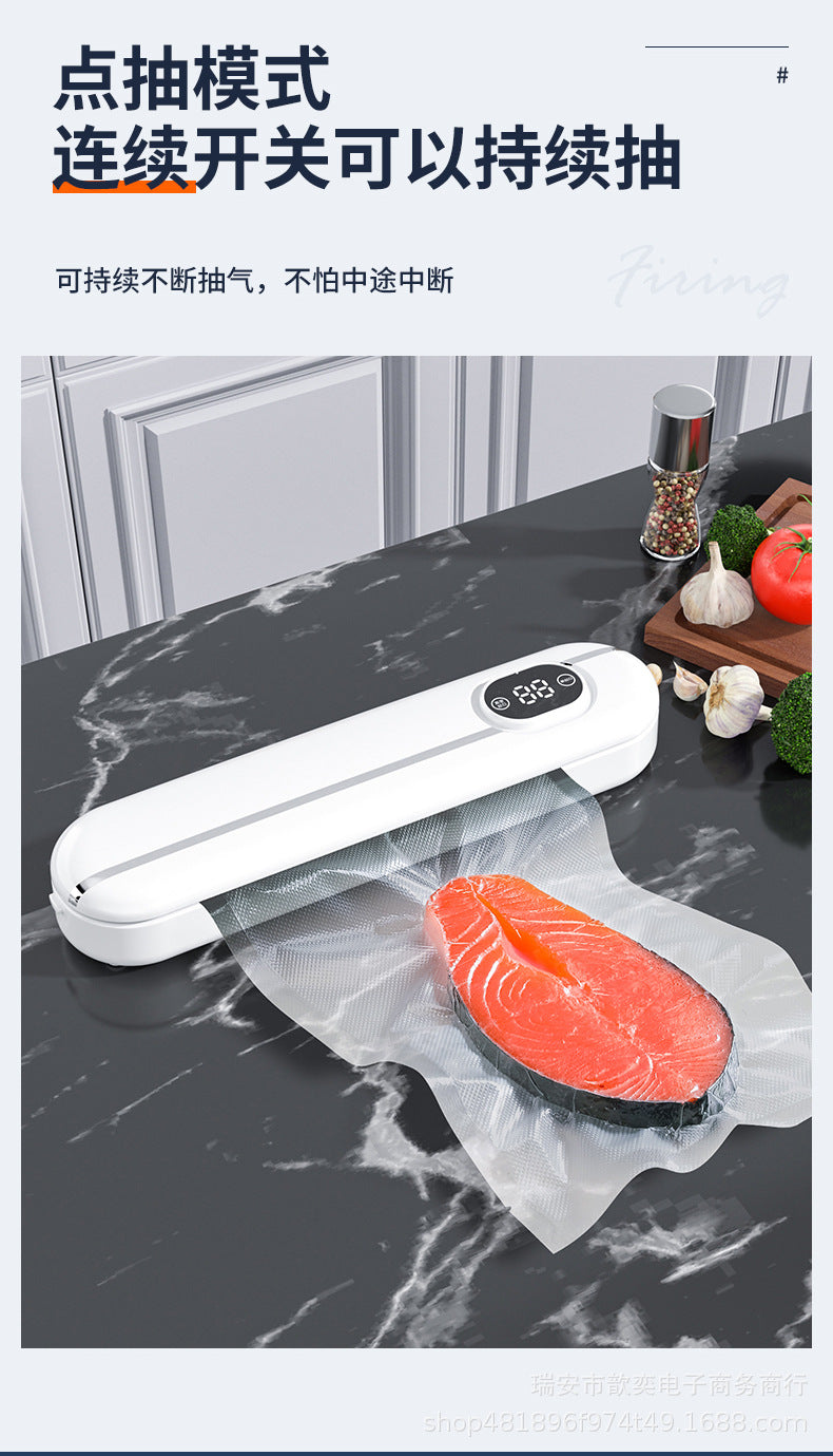 Cross-border vacuum packaging machine household automatic vacuum sealing machine small mini plastic sealing machine portable kitchen fresh-keeping Machine