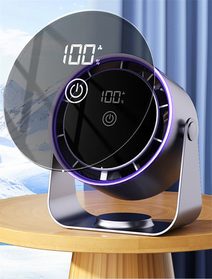2025 New Desktop Fan Home Office Small Fan Student Dormitory Wall-Mounted Small Rechargeable Circulation Fan
