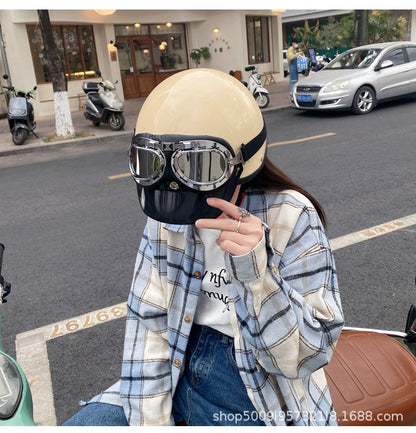 Factory Outlet GB 3C Harley Retro Half Helmet Lightweight Summer Electric Vehicle Helmet Safety Helmet Unisex