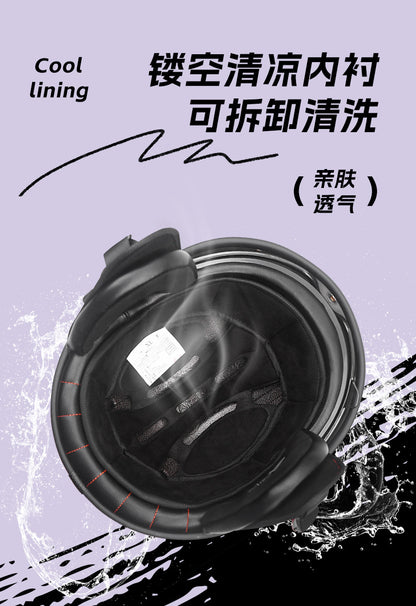 Manufacturer Wholesale 3C Certified Class a Motorcycle Retro Helmet Electric Vehicle Half Helmet Removable Ear Protection Water Transfer Printing