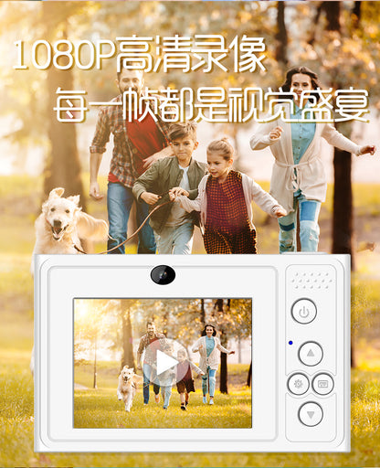 Explosions student campus camera CCD entry-level portable small high-definition digital card machine double camera can take selfies