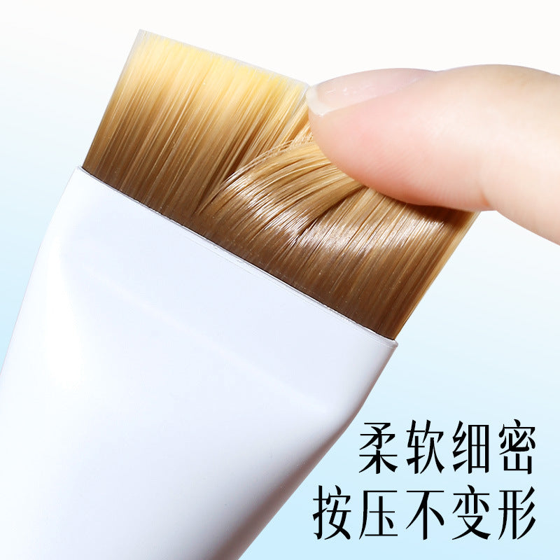 Xixi Flat Foundation Brush Ultra-Thin Flat Head Angled Makeup Brush That Doesn'T Absorb Product Concealer Makeup Brush Beauty Tool for Setting Makeup