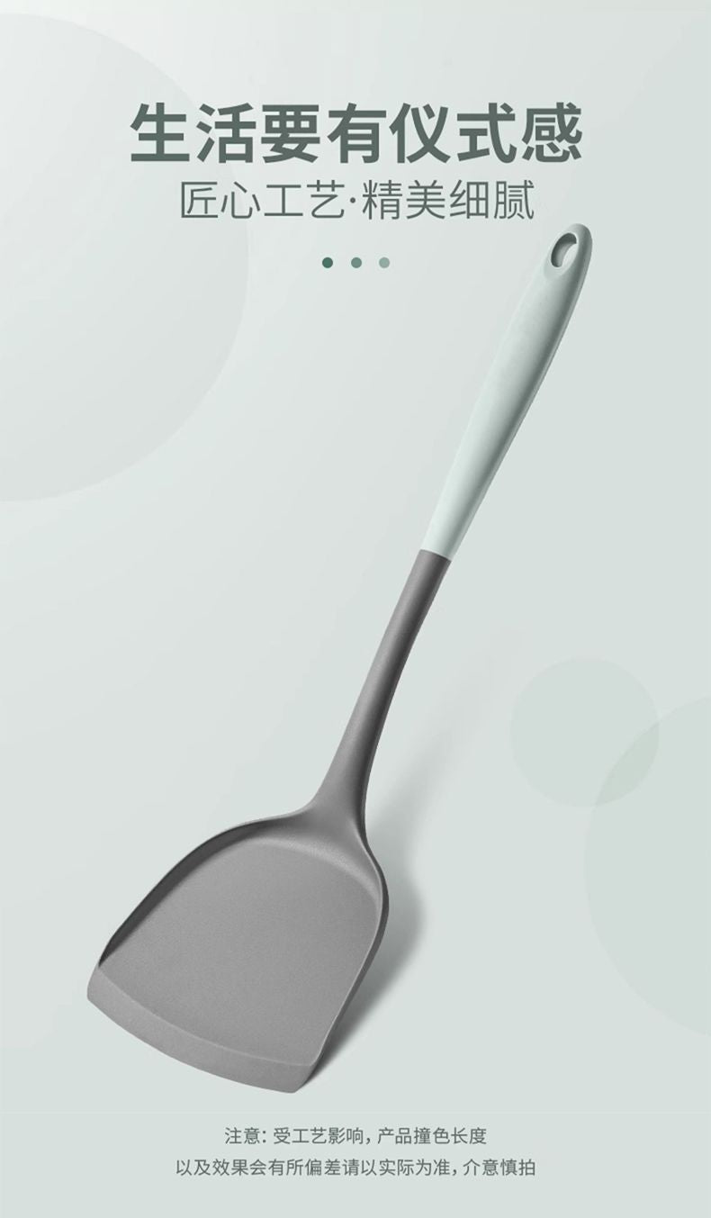 Household Silicone Spatula, Two-Tone Silicone Cooking Spatula, Kitchen Cooking Spoon, High-Temperature Resistant Spatula Set Wholesale