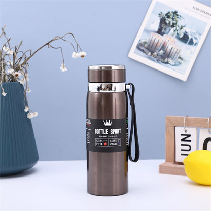 Large-Capacity Sling Pot 316 Stainless Steel Thermos Cup Outdoor Sports Rope Portable Travel Pot Car Water Cup