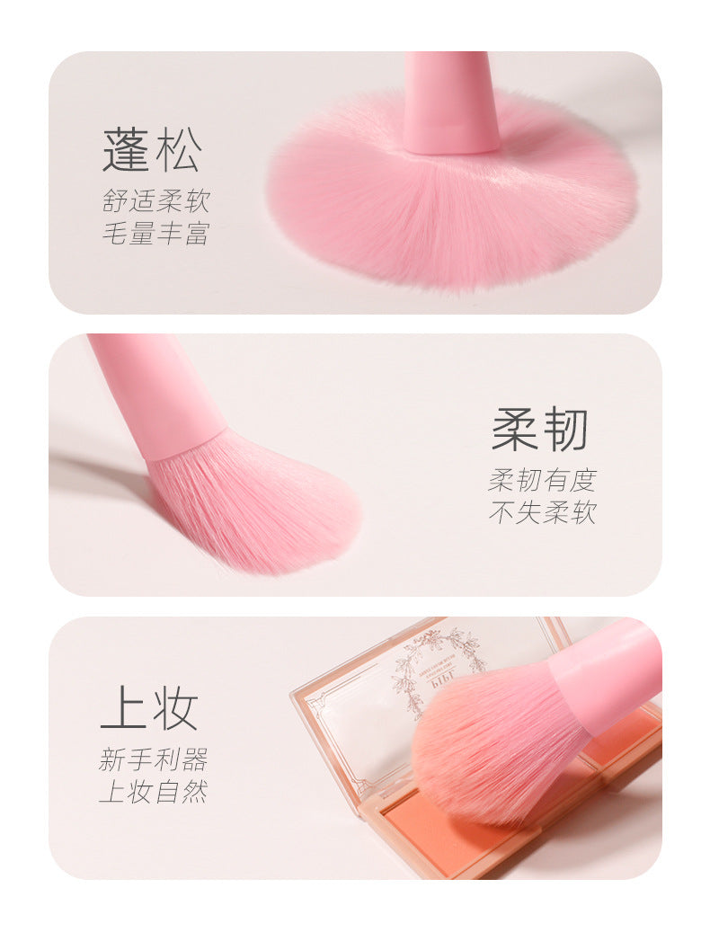 New Cross-Border Makeup Brush Set 17 Candy-Colorfuled Macaron Colorful Brush Loose Powder Brush Eyebrow Brush Factory Direct Sale