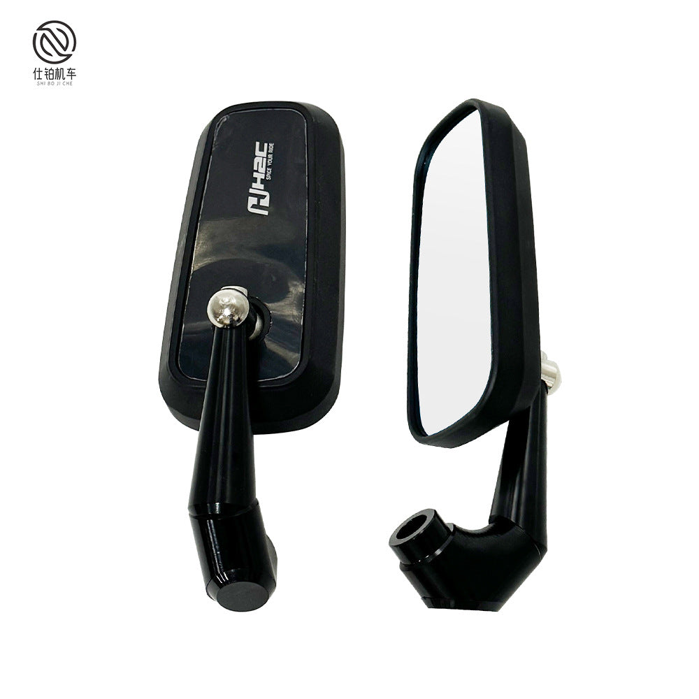 Motorcycle modification universal semi-CNC aluminum alloy rearview mirror mirror blue/chrome mirror anti-glare mirror H2C