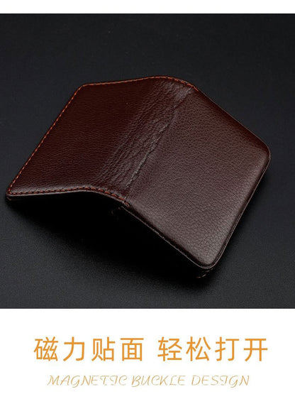 In-Stock Wholesale Pu Business Card Holder, Business Card Case, Business Card Wallet, Company Gift, Faux Leather