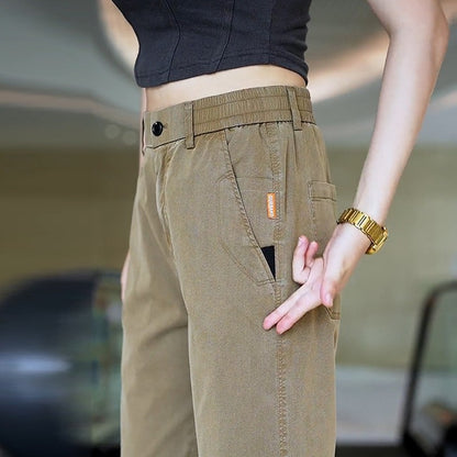 Lyocell Tencel Casual Pants for Men, New Summer Thin Straight-Leg Drapey Wide-Leg Pants, Loose Sports Ice Silk Long Pants