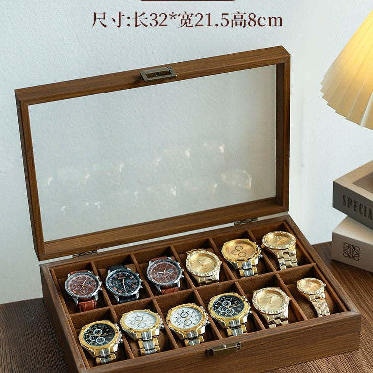 2025 New Leather Watch Box Storage Box with Lock Home Watch Organizer Display Box Mechanical Watch Jewelry Box