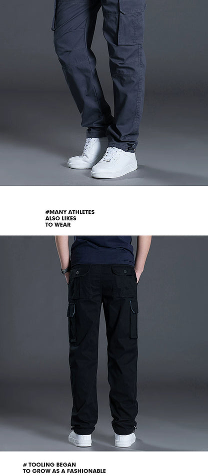 Wholesale overseas overalls men's pants casual overalls labor protection wear-resistant straight loose spring and autumn casual pants multi-pocket