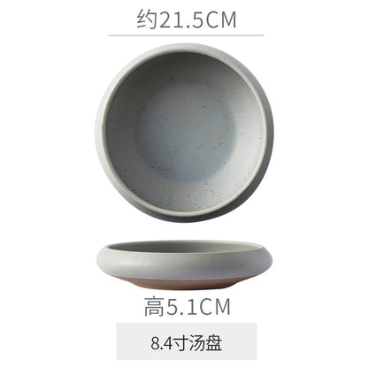 Retro Japanese Style Ceramic Bowl Creative Personality Household Rice Bowl Restaurant Special Snack Bowl Dessert Salad Bowl