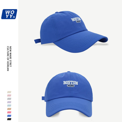 Boston Quick-Dry Baseball Hat Summer Super Fire Outdoor Sun Hat Korean Ins Soft Top Breathable Cap