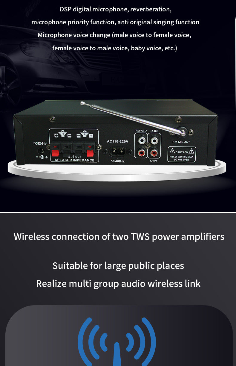G-919H 1000W Home Power Amplifiers Audio Bluetooth Amplificador Subwoofer Speakers Theater Audio Sound System 220V/110V FM