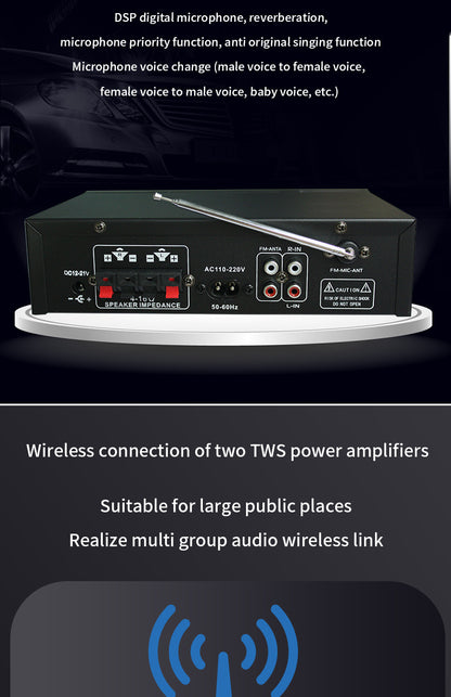 G-919H 1000W Home Power Amplifiers Audio Bluetooth Amplificador Subwoofer Speakers Theater Audio Sound System 220V/110V FM