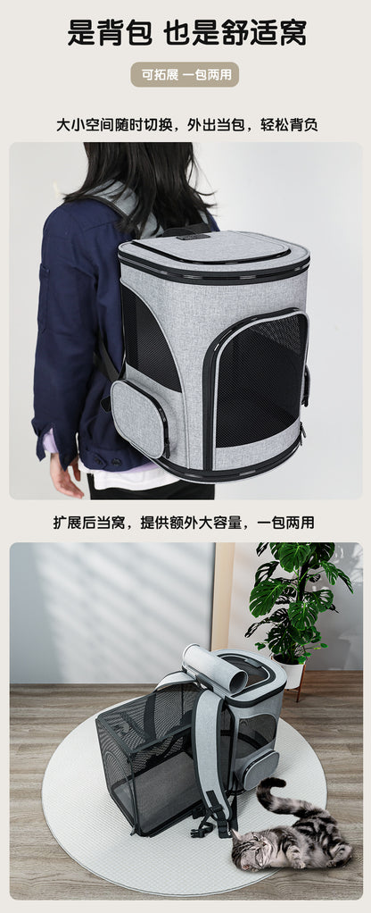 Cross-border Cat Bag Outgoing Portable Pet Bag Large Capacity Pet Space Capsule Cat and Dog Box Shoulder Cat Outgoing Bag