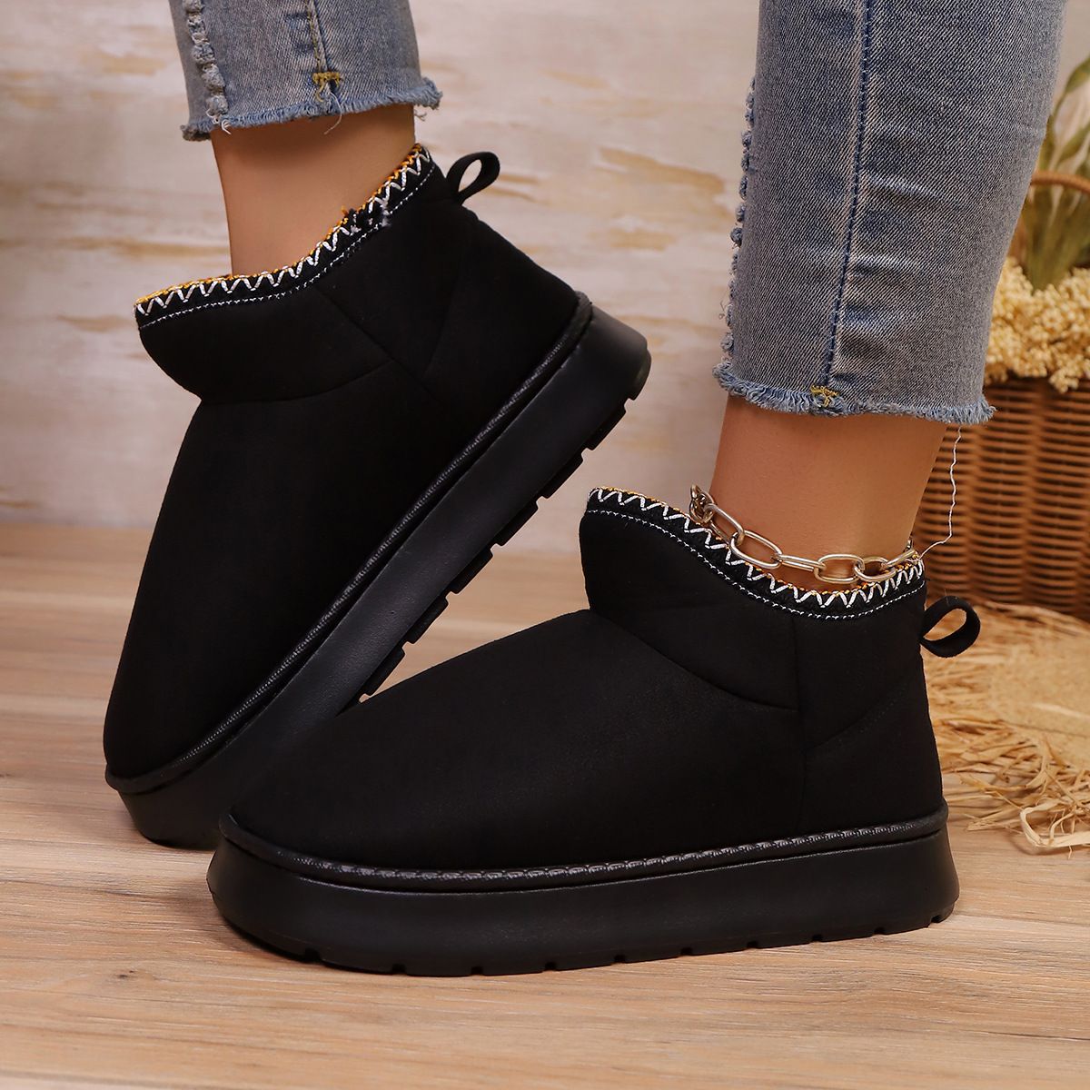 Women's Cotton Shoes, Warm and Velvet, Non-Slip Eva Thick Sole Outer Wear, Home Wear, Men's Cross-Border Popular Women's Manufacturers