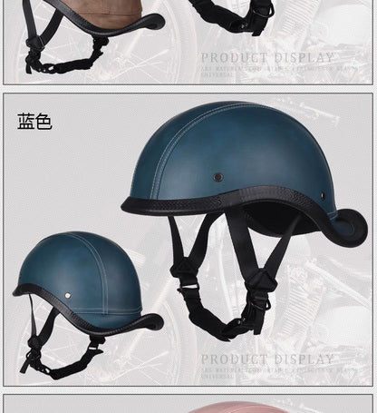 New National Standard 3C Retro Flip-Up Helmet for Women, Motorcycle Half-Helmet for Men, Electric Scooter Helmet, Cruiser Helmet for Riding