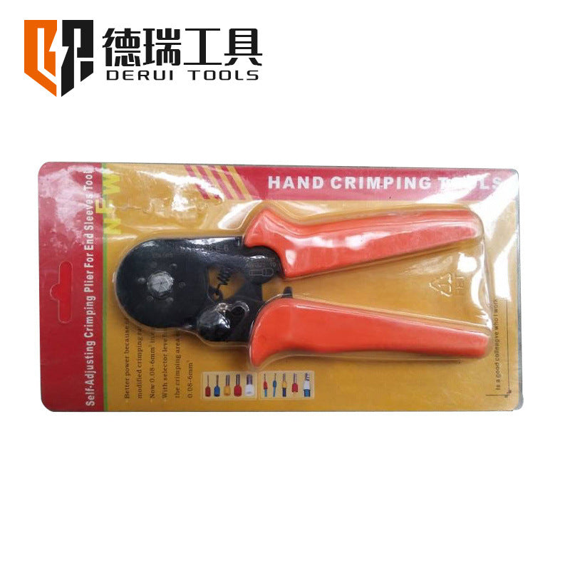 Hsc8 6-6A Tubular Terminal Crimping Pliers Needle Type Crimping Pliers Four-Sided Crimping Pliers European Style 0.25-6mm2