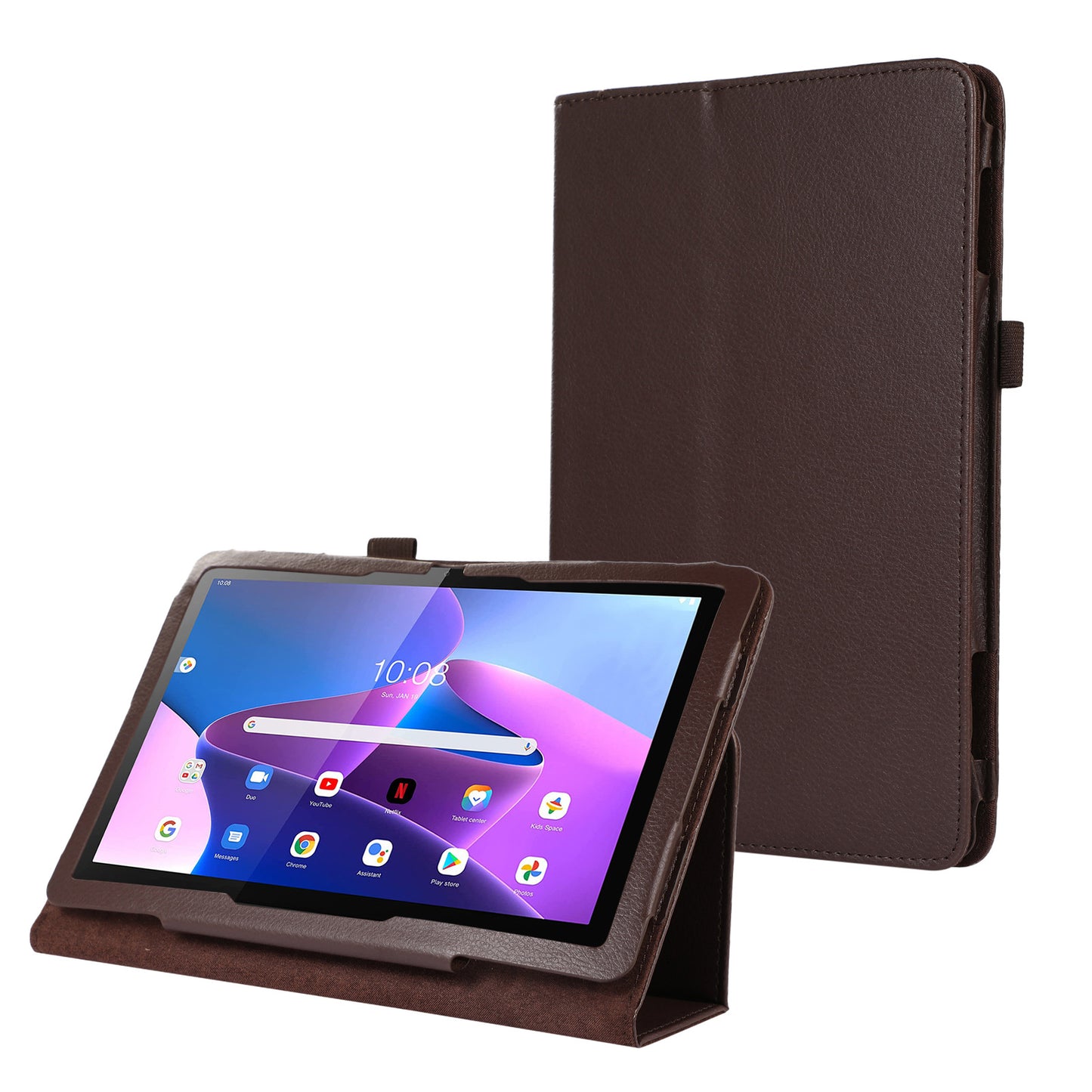 Suitable for Lenovo M10 three generation TB328 tablet computer litchi pattern full edge protective cover